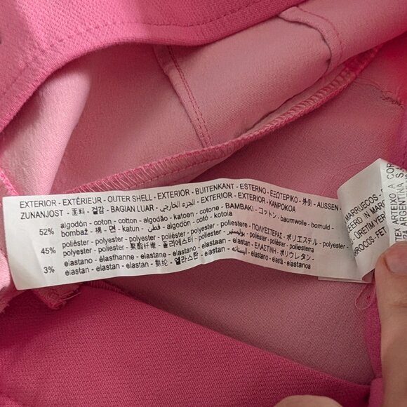 Zara Pink High Rise Shorts Women’s Size Medium Stretch Barbie Summer - Picture 8 of 10